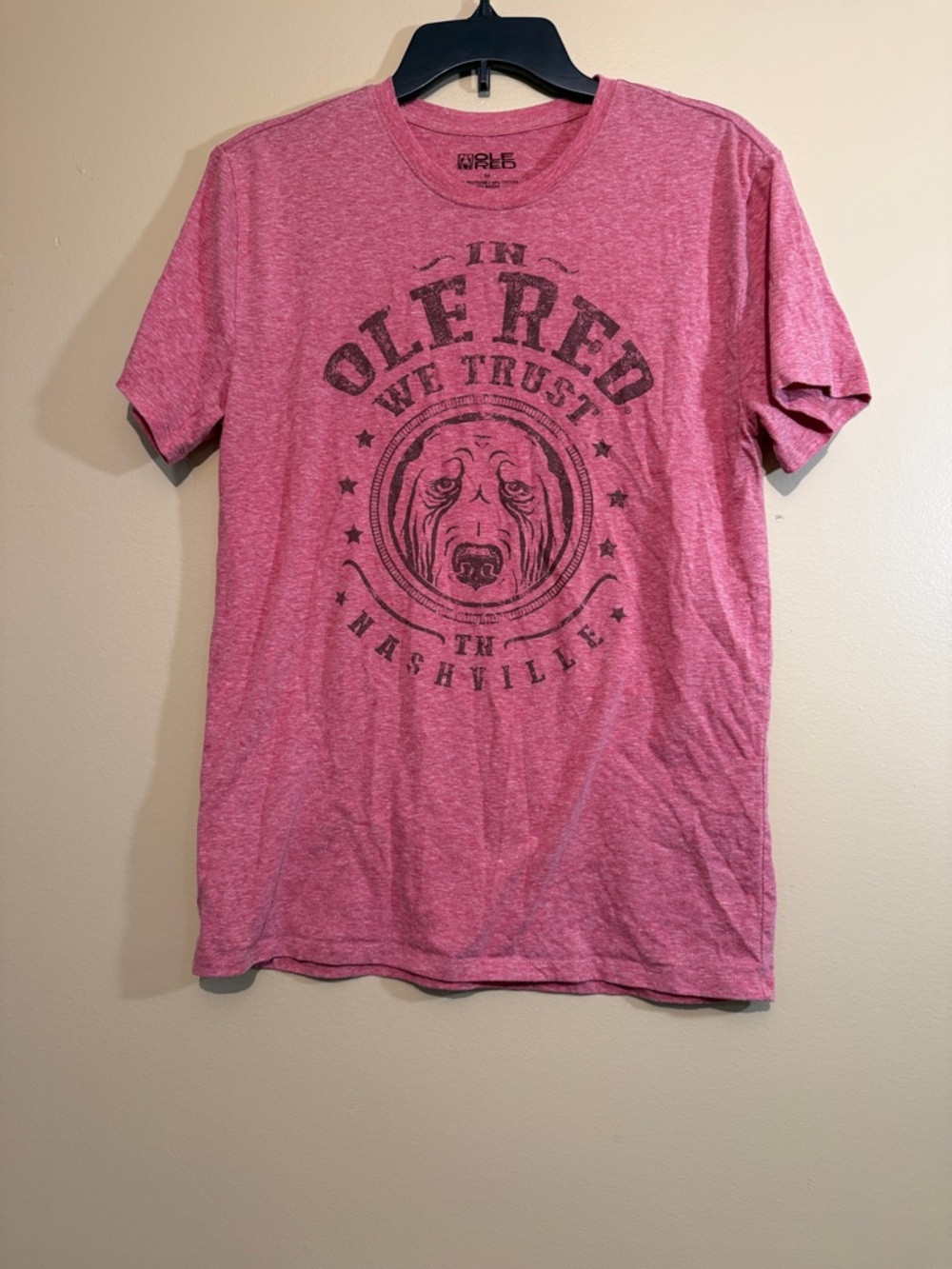 Nashville Graphic Tee - Men's Heather Pink Crew Neck